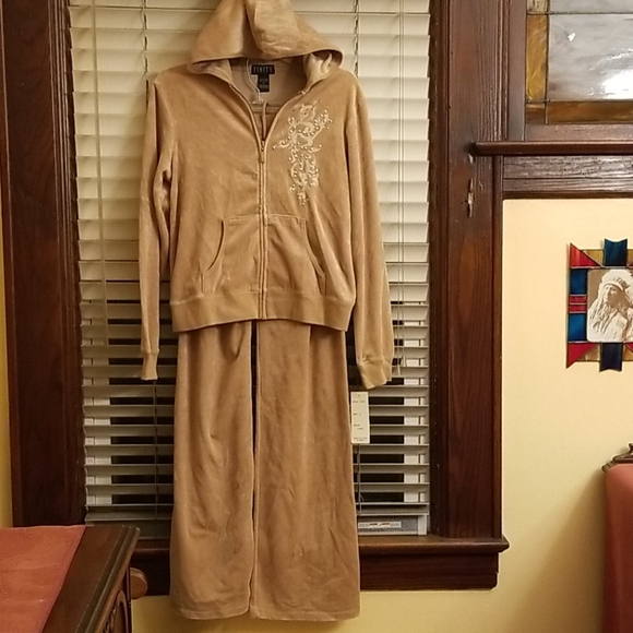 Womens Finity Hoodie Jog/Sport Leisure Velour set - Picture 3 of 4